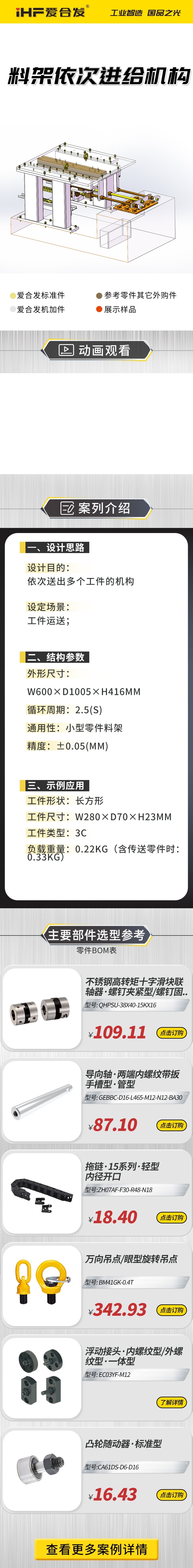 愛合發(fā)案例剖析：料雜架依次進給機構(gòu)！
